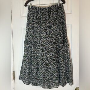 Ophelia Roe Tiered Lined Midi Skirt.